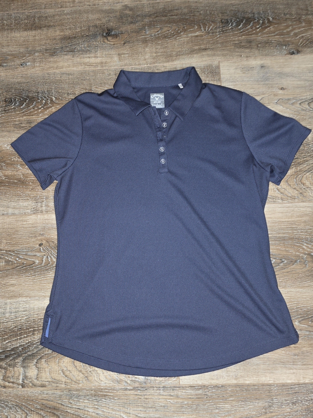 Callaway Opti-Dri Golf Polo Shirt Women’s L Large Blue Short Sleeve UPF 50 Logo